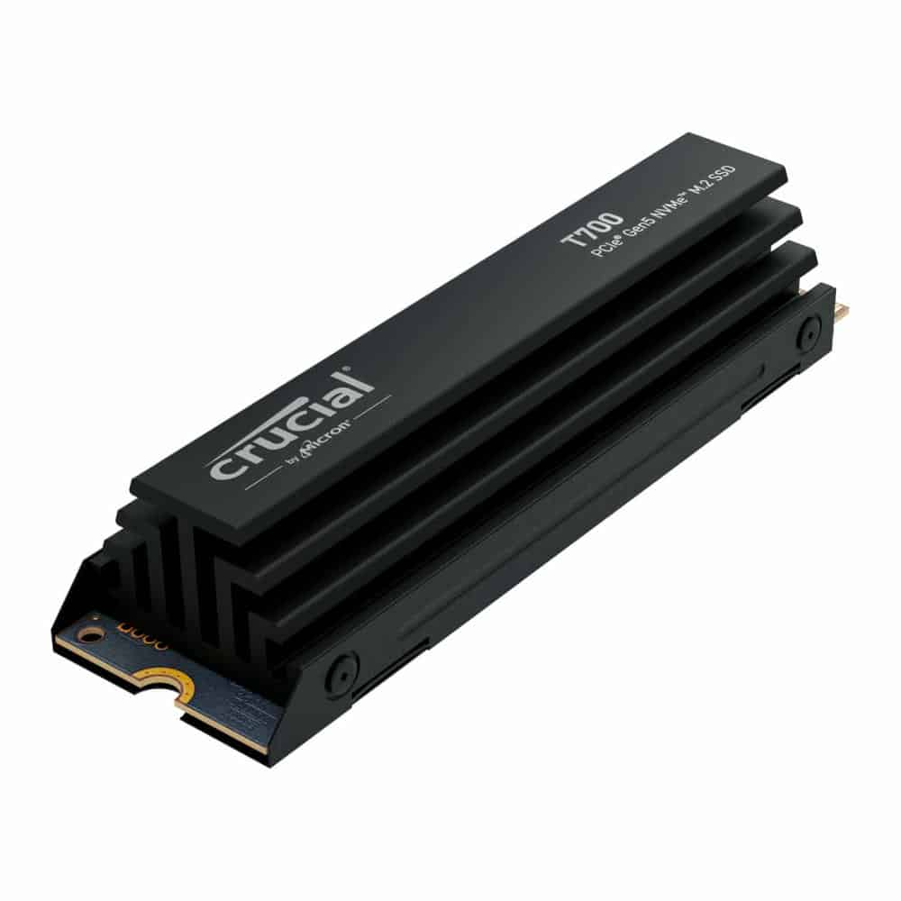 (image for) Crucial T700 1TB M.2 PCIe Gen 5 NVMe SSD/Solid State Drive with Heatsink